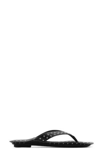 Mango Grommet Flip Flop In Black