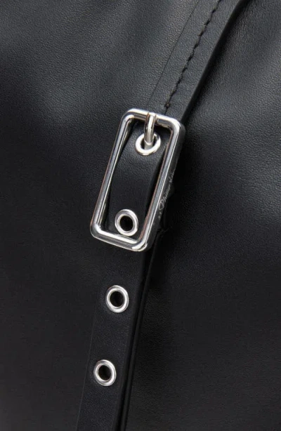3.1 Phillip Lim Go Large Buckle Leather Shoulder Bag In Black