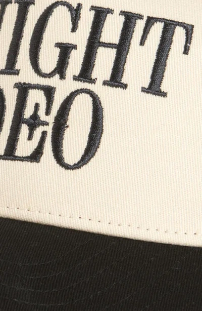 Midnight Rodeo Classic Logo Baseball Cap In Antique White And Black