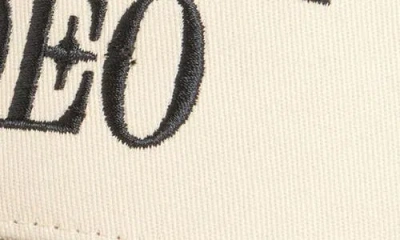 Midnight Rodeo Classic Logo Baseball Cap In Antique White And Black