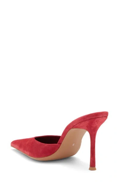 Jeffrey Campbell Robyn Pointed Toe Mule In Deep Rose Suede