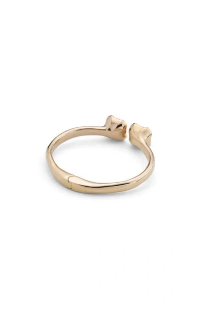Unode50 18k Gold Plated Metal Alloy Rigid Bracelet, With Inner Spring And Two Pink Faceted Crystals. In Gold