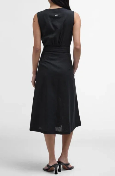Barbour Elsie Midi Dress In Black
