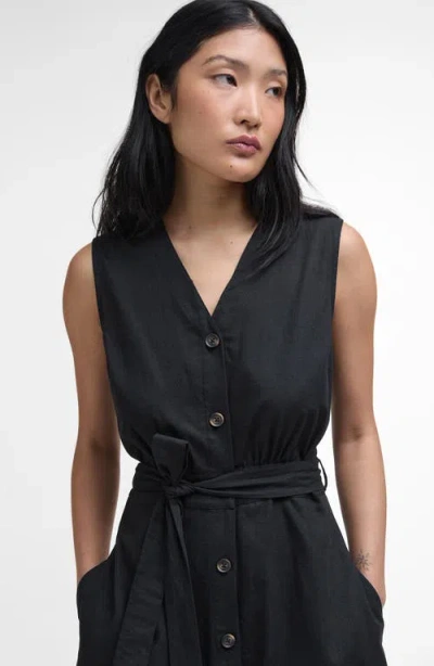 Barbour Elsie Midi Dress In Black