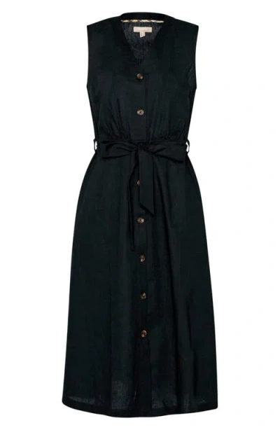 Barbour Elsie Midi Dress In Black