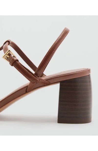Mango Slingback Sandal In Brown