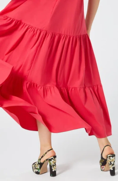 Marina Rinaldi Camera Sleeveless Maxi Dress In Pink Red