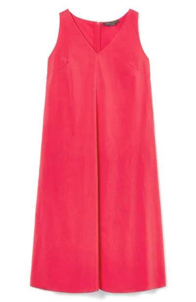 Marina Rinaldi Camera Sleeveless Maxi Dress In Pink Red