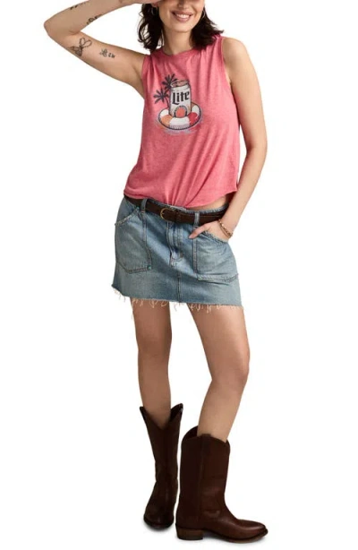 Lucky Brand Miller Lite Floaty Graphic Tank In Calypso Coral