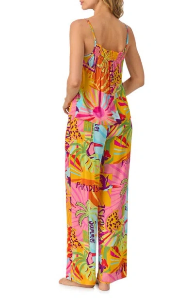 Room Service Pjs Print Long Pajamas In Multi Pattern