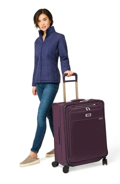 Briggs & Riley Baseline 26-inch Medium Expandable Spinner Suitcase In Plum