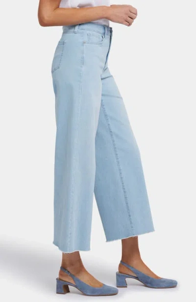 Nydj Brodi Cool Embrace® Frayed High Waist Ankle Wide Leg Jeans In Clear Waters