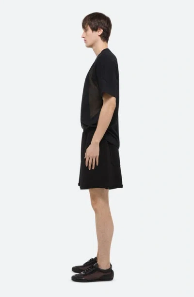 Helmut Lang Cotton Shorts With Back Pockets And Elastic Waistband In Black - 001