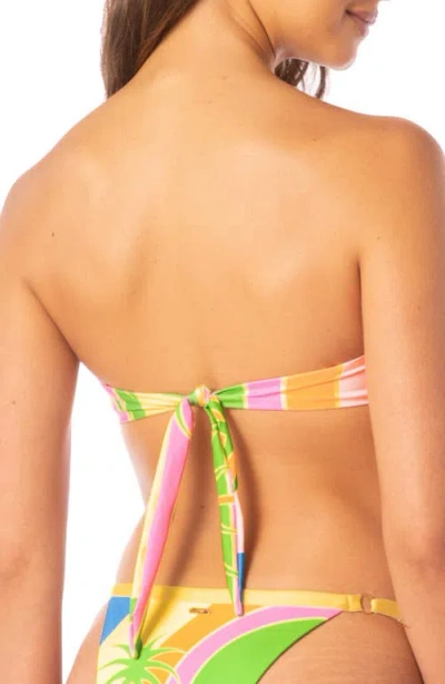 Maaji Famed Reversible Bandeau Bikini Top In Open Pink