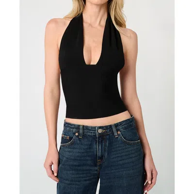 Weworewhat Knit Halter Top In Black
