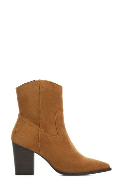 Mango Size Zip Western Boot In Tobacco Brown