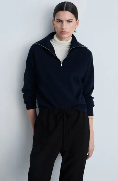 Mango Elastic Waist Flowy Pants In Black