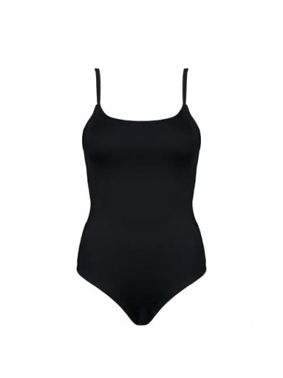 Kitty And Vibe Shelf Bra One Piece Swimsuit In Black