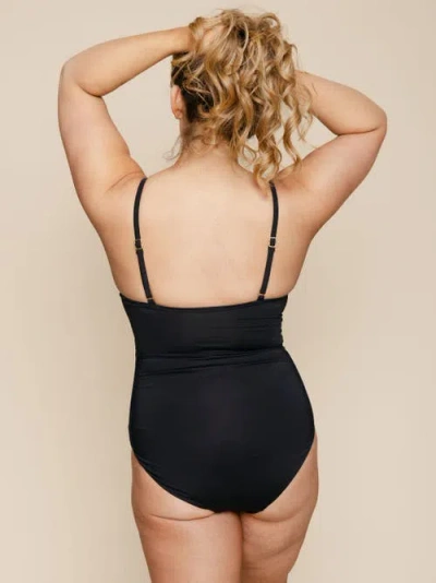 Kitty And Vibe Shelf Bra One Piece Swimsuit In Black