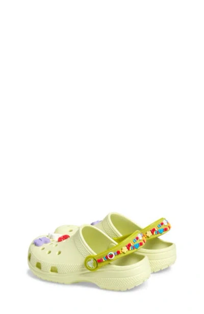 Crocs Kids' Classic Friendship Bracelet Clog With Jibbitz™ Shoe Charms In Frothy Green