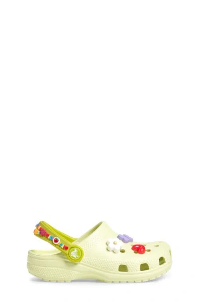 Crocs Kids' Classic Friendship Bracelet Clog With Jibbitz™ Shoe Charms In Frothy Green