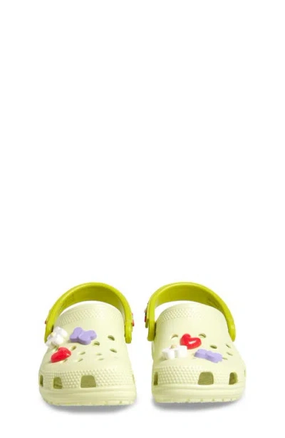 Crocs Kids' Classic Friendship Bracelet Clog With Jibbitz™ Shoe Charms In Frothy Green
