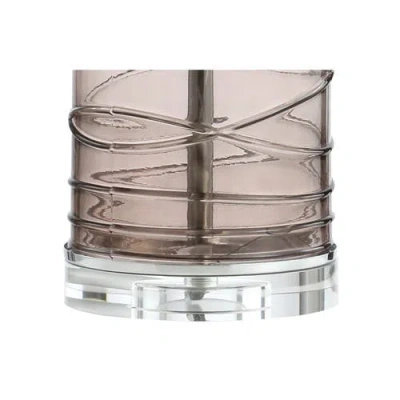 Jonathan Y Designs Cole 27.5in Modern Fused Glass Cylinder Led Table Lamp In Smoky Gray