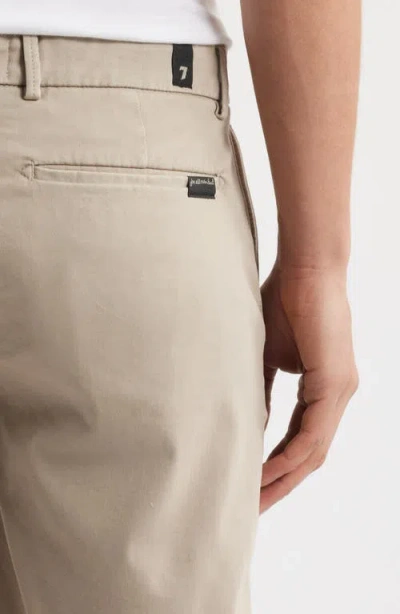 7 For All Mankind Slimmy Slim Fit Chino Shorts In Sateen Sunbuff