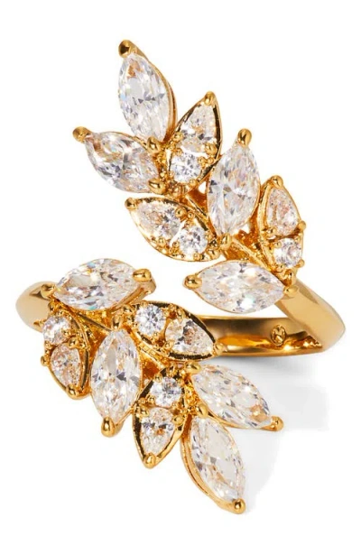 Nadri Ravish Vine Cubic Zirconia Ring In Gold