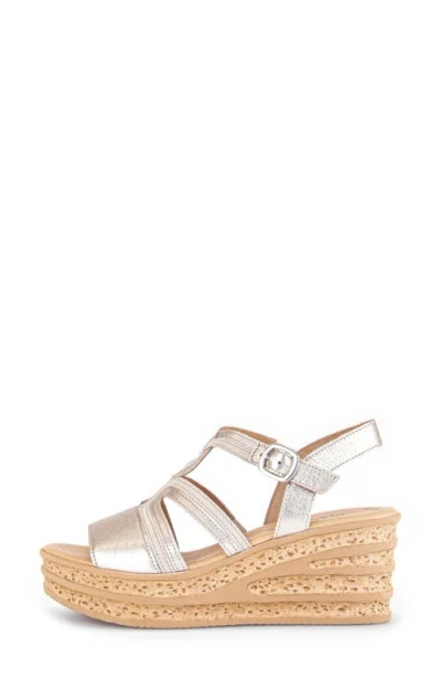 Gabor 44.655 Platform Wedge Sandal In Puder