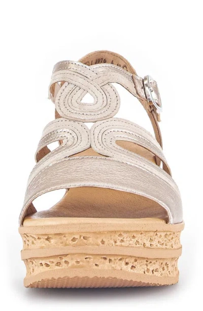 Gabor 44.655 Platform Wedge Sandal In Puder