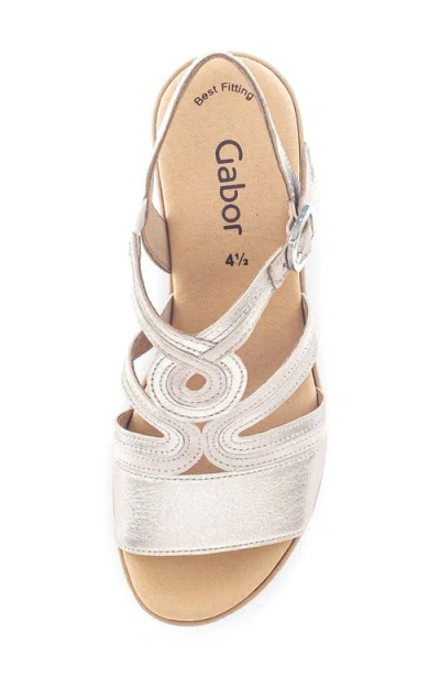 Gabor 44.655 Platform Wedge Sandal In Puder