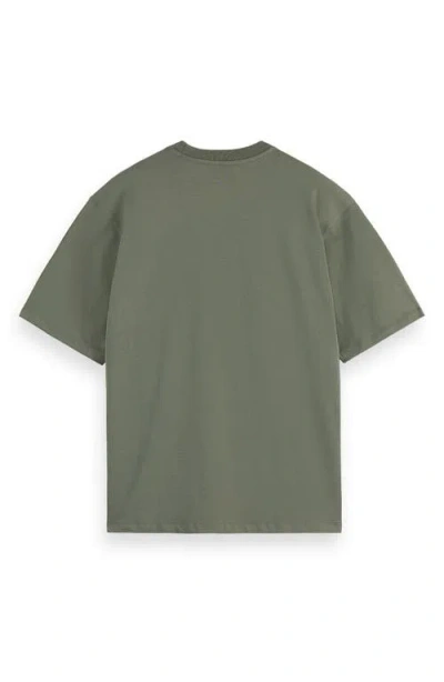 Scotch & Soda Relaxed Pocket T-shirt In Green