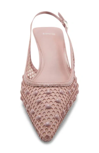 MANGO MANGO SLINGBACK POINTED TOE KITTEN HEEL PUMP 
