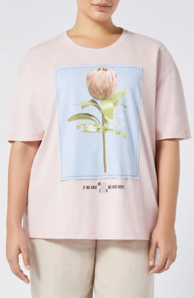 Marina Rinaldi Fennec Graphic T-shirt In Pink