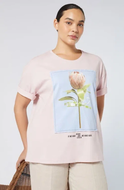 Marina Rinaldi Fennec Graphic T-shirt In Pink