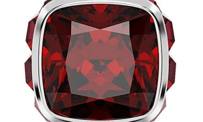 Swarovski Birthstone Pendant Jan Pendant Rhodium Shiny Red In Metallic