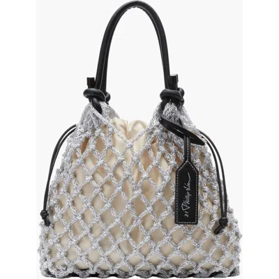 3.1 Phillip Lim Macrame Mini Sac In Silver/beige