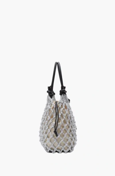 3.1 Phillip Lim Macrame Mini Sac In Silver/beige