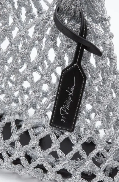 3.1 Phillip Lim Macrame Mini Sac In Silver/beige