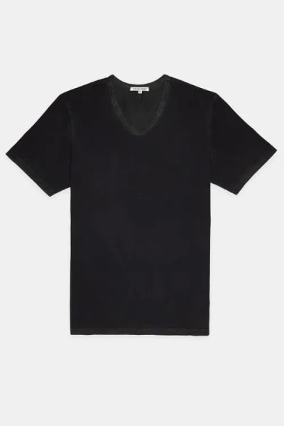 Cotton Citizen Classic V-neck Tee In Vintage Black