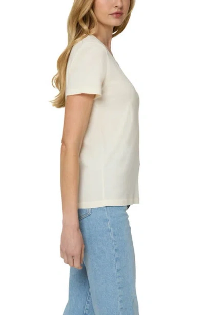 The Standard Stitch The V Neck Tee In Cream