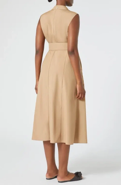 Marina Rinaldi Magnete Sleeveless Trench Dress In Hazelnut Brown