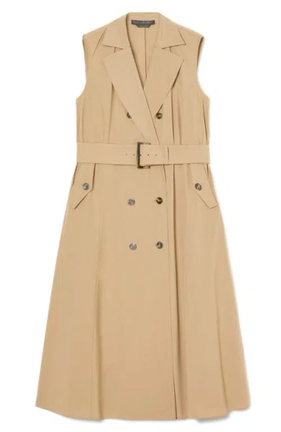 Marina Rinaldi Magnete Sleeveless Trench Dress In Hazelnut Brown