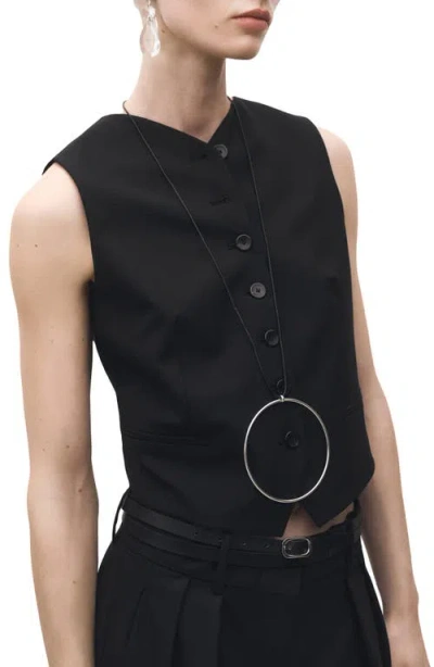 Mango Suit Vest In Black