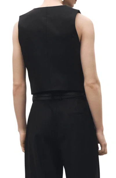 Mango Suit Vest In Black