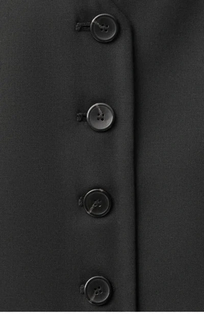 Mango Suit Vest In Black