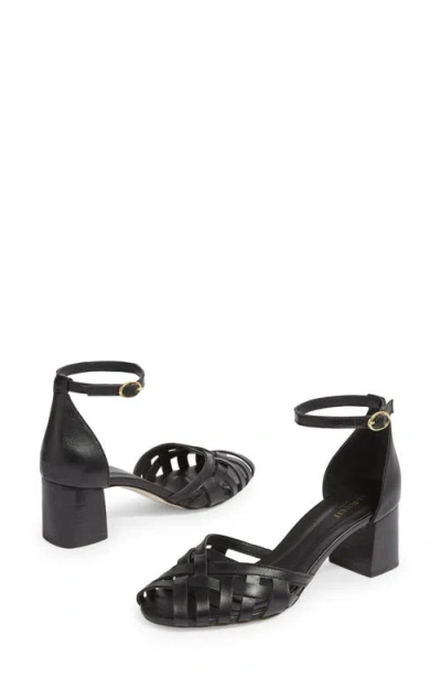 Lk Bennett Noemia Ankle Strap Sandal In Black