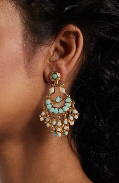 Gas Bijoux Musa Drop Earrings In Light Blue