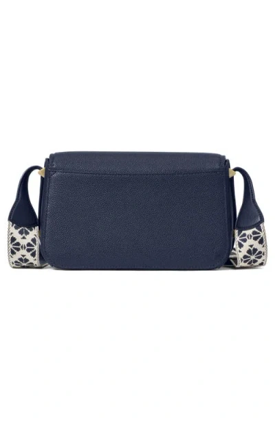 Kate Spade New York Small Liv Pebble Leather Flap Crossbody Bag In Parisian Navy